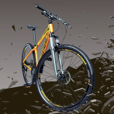 Taşlar için arka plan bisikleti. Spor Dağı bisikleti