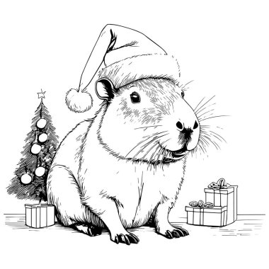 Capybara ile Noel Boyama Sayfası