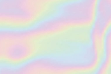 Yumuşak pastel holografik arka plan, rüya gibi gradyan karışımı pembe mavi ve mor tonlarda dijital kağıt duvar kağıtları sosyal medya ve markalaşma için ideal.