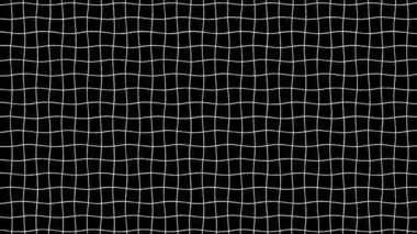 Siyah dalgalı ızgara animasyon arka planı. Izgara hareketi arkaplanı