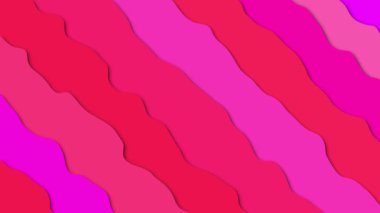 animasyon kağıt kesim dalgaları arka plan pembe ve mor renklerde
