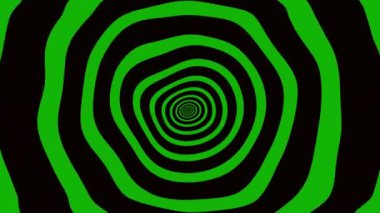 yeşil ve siyah dikişsiz döngülü dalgalı tünel canlandırma arkaplanı