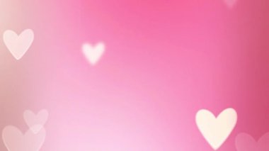 Pembe renkli animasyon arkaplanlı açık pembe kalp animasyonu