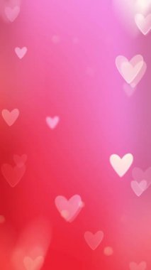 pembe ve kırmızı animasyonlu kalpler gradyan animasyonla parıldıyor