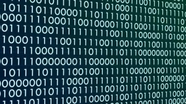 İkili kod canlandırılmış arkaplan mavi yeşil