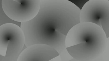 Siyah ve gri tek renkli animasyon şekilleri hareket arkaplanı, asgari soyut gradyan şekiller arkaplan