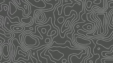 Arkaplanı hareket ettiren gri hareketli topografik çizgiler, çizgi çizgi animasyon 4k animasyon arkaplan