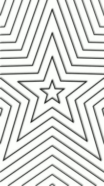 Beyaz ve siyah döngülü geometrik elmas desenli animasyon arkaplan