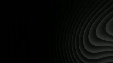 Koyu gri ve siyah soyut dalgalar animasyon arka plan 4K, modern siyah kurumsal fon