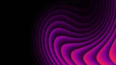 Koyu mor ve siyah soyut dalga animasyon arkaplan 4K