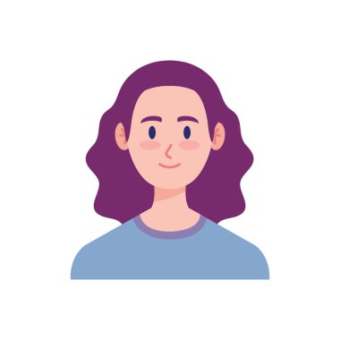 avatar kadın vektör illüstrasyonu