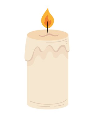 İçindeki paskalya mumu, Dini tasarım düz stil Vektör İllüstrasyonu