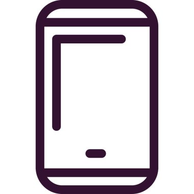 Akıllı Telefon İzole Edilmiş Basit Simge Vektörü