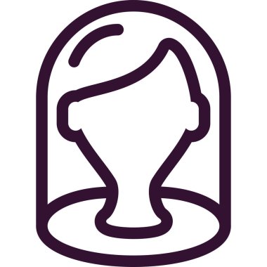 Uzun Saç Simgesi ile Kadın Avatar