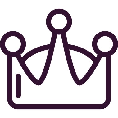 Şirin Crown Vektörü İzole edilmiş Simge