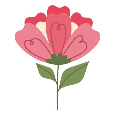 Renkli Güzel Düz Pembe Çiçek Vektörü ResimleriComment