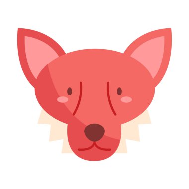 Düz Renk Biçimli Görkemli Kurt Vektörü