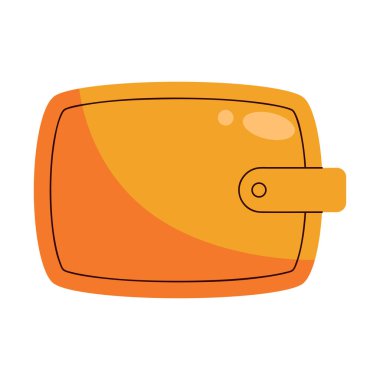 Düz Tasarımda Klasik ve Şık Cüzdan Simgesi