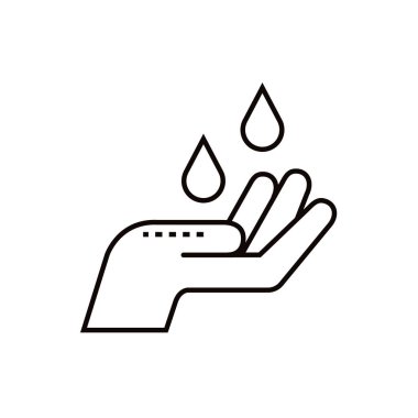 Su Damlacıklarıyla Elin Simge Çizgisi