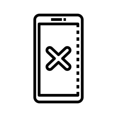 Erişim Olmayan Temsil İçin Minimalist Engellenmiş Telefon Simgesi