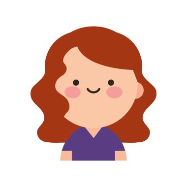 Düz stil ile Şirin Kadın Karakteri Çizimi