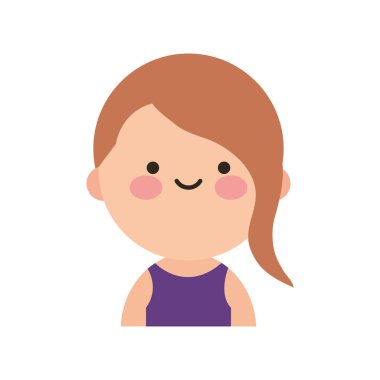 Düz stil ile Şirin Kadın Karakteri Çizimi