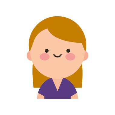 Düz stil ile Şirin Kadın Karakteri Çizimi