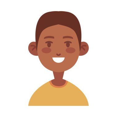 Mutlu İfadeli Sevimli Erkek Karakter Simgesi