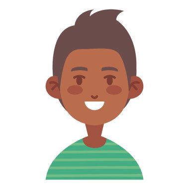 Mutlu İfadeli Sevimli Erkek Karakter Simgesi