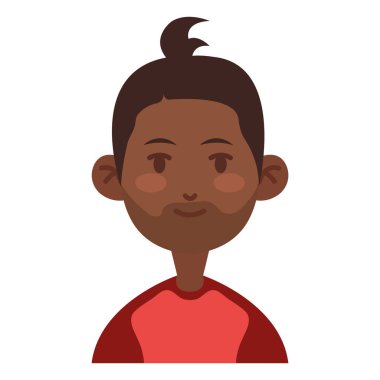 Mutlu İfadeli Sevimli Erkek Karakter Simgesi