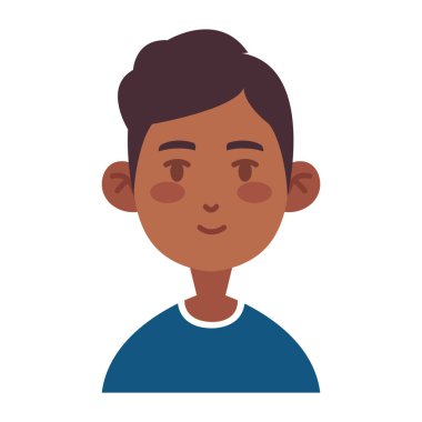 Mutlu İfadeli Sevimli Erkek Karakter Simgesi