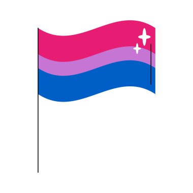 Minimalist Düz Stil Biseksüel Gurur Bayrağı Tasarımı