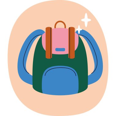 Geziler ve Geziler için Minimalist Vektör Sırt Çantası Tasarımı