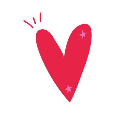 Pembe Kalp Sanatsal Çizimi