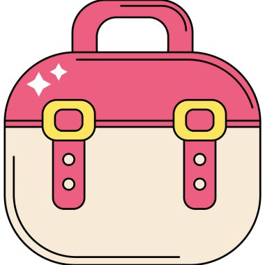 Seyahat Çantası Retro Y2k Simgesi İzole Edildi