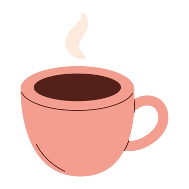 Minimalist Sabah Kahve Bardağı Tasarımı Sıcak Kahverengi Tonlar