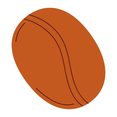 Minimalist Düz Tasarım Bir Kavrulmuş Kahve Fasulyesi Simgesi