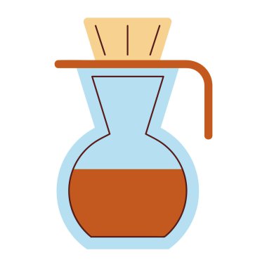 Minimalist Kahve İçirme Sahnesi: Vektör Sanatında Sıcak Damla