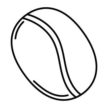 Minimalist Düz Tasarım Bir Kavrulmuş Kahve Fasulyesi Simgesi