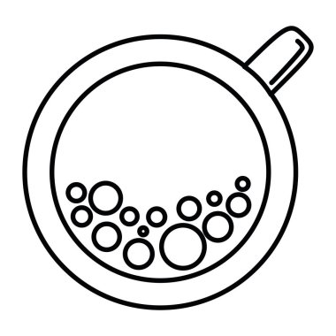 Minimalist Köpüklü Espresso Şık Vektör Tasarımı İçeceği