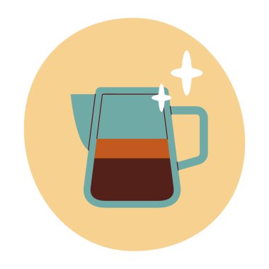 Mutfak Dekorasyonu İçin Minimalist Kahve Kavanozu Simgesi