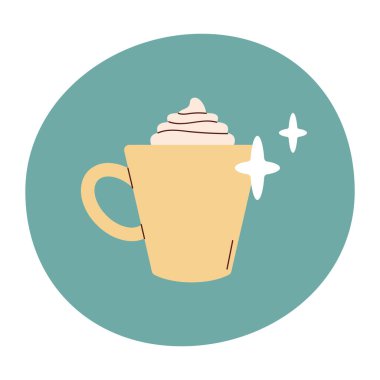 Buzlu Mocha İçecek Vektörü İllüstrasyonunu Yenilemek