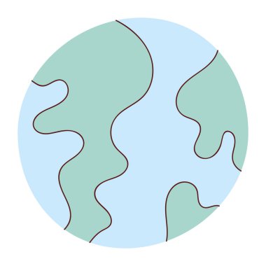 Uzaydan Dünya 'ya Minimalist Gece Görünümü