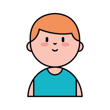 Mutlu Bir Erkek Karakterin Vektör Çizgisi Sanatı