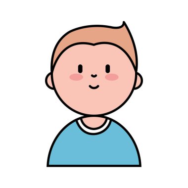 Mutlu Bir Erkek Karakterin Vektör Çizgisi Sanatı