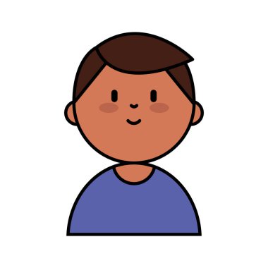 Mutlu Bir Erkek Karakterin Vektör Çizgisi Sanatı