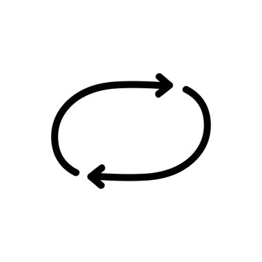 Siyah Taslak Vektör Resiminde Basit Doğrusal Ok Simgesi