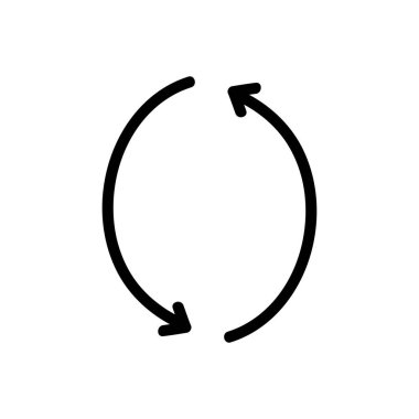 Siyah Taslak Vektör Resiminde Basit Doğrusal Ok Simgesi