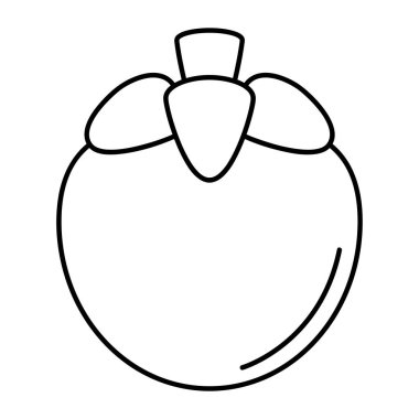 Sağlıklı Gıda Tasarımı için Tropikal Mangosteen Meyve Vektörü