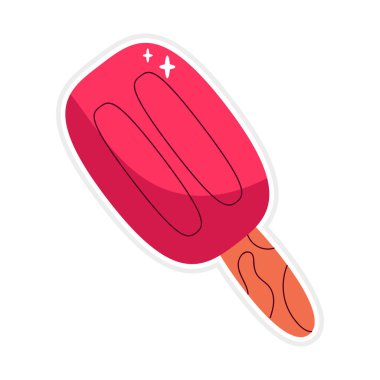 Parlak Yaz Renkleriyle Şirin Dondurma Çizimi